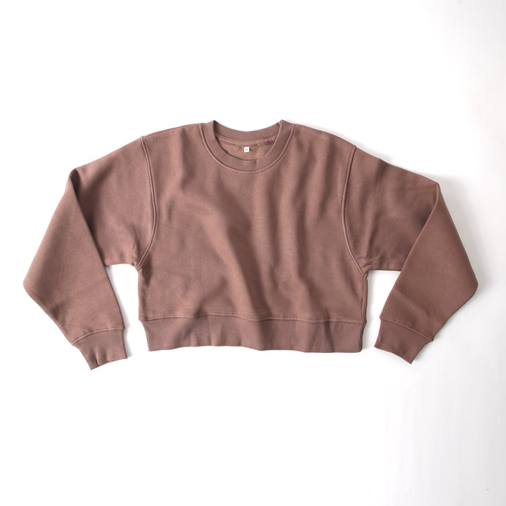 Alo - Brown Women Cropped Sweatshirt