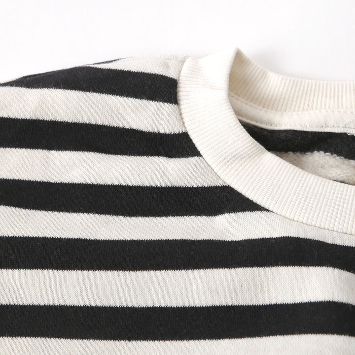 Alo - Zebra Black + White Women Cropped Sweatshirt